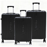 Alivio Lightweight Expandable Hard Shell Suitcase with Spinner Wheels (Black)