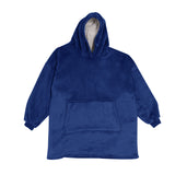 Alivio Oversized Women Fleece Hoodie Blanket Giant Wearable Adults (Blue)