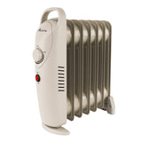 Alivio 7-Fin Oil-Filled Room Heater with Adjustable Thermostat (White)