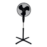 Alivio 45W Pedestal Cooling Fan, 3 Blade, Quiet, Adjustable & Oscillating Floor Fan (Black)