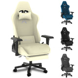 Alivio Velvet Gaming Chair, Adjustable Arms, Recline & High Back (Beige)