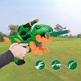 Alivio Dinosaur Green Game Blaster Gun With Soft Foam Darts & Targets