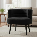 Alivio Sherpa Sofa Chair for Living Room & Bedroom (Black)
