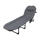 Alivio Adjustable Recliner Sun Lounger Chair & Bed for Outdoor Relaxation (Grey)