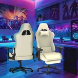 Alivio Velvet Gaming Chair, Adjustable Arms, Recline & High Back (Beige)