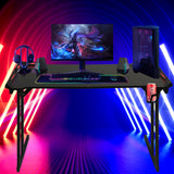 Alivio LED Computer Gaming Desk 140 x 60cm with Cup Holder and Headphone Hook