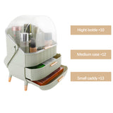 Alivio Portable Multi-Function Makeup Case, Cosmetic Organizer with 2 Drawers - Mint Green