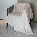 Alivio Small Faux Fur Mink Throw Luxury Super Soft Plain Bed Sofa Settee Throw Blanket - Mink