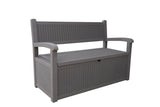 Alivio Outdoor Plastic Storage Bench UV Protection Padlock Compatible 265L