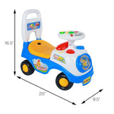 Alivio Kids First Ride On Car with Sounds & Storage Box Non-Slip Wheels (Blue)