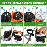Alivio Cordless Strimmer with 2 x 21V Batteries, Charger & Accessories