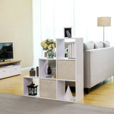 Alivio 6 Cube Wooden Display Rack with Fixed Shelves for Home Decor Storage (White)