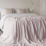 Alivio Small Faux Fur Mink Throw Luxury Super Soft Plain Bed Sofa Settee Throw Blanket - Mink
