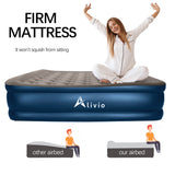 Alivio Inflatable Double Air Bed With Built-In Pump - Air Mattress