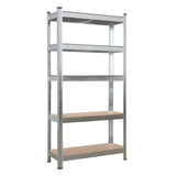 Alivio 5 Tier Racking Shelf Heavy Duty Steel Unit  (Silver)