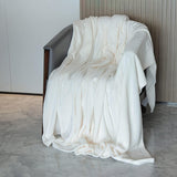Alivio Medium Faux Fur Mink Throw Luxury Super Soft Plain Bed Sofa Settee Throw Blanket - Cream