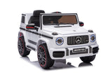 Alivio 12V G-Wagon Ride-On Car with Remote & LED Lights (White)