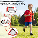 Alivio 3-in-1 Mini Football Goal Post Set for Kids - Foldable Soccer Net, Target Sheet & Practice Ball