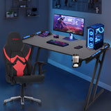 Alivio LED Computer Gaming Desk 140 x 60cm with Cup Holder and Headphone Hook