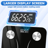 Alivio Smart Digital Body Weight Scale with Bluetooth App & LCD Display (Black)