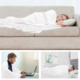 Alivio Small Faux Fur Mink Throw Luxury Super Soft Plain Bed Sofa Settee Throw Blanket - Cream