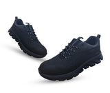Alivio Lightweight Safety Shoes Breathable Toe Cap, Non-Slip Safety Trainers Men Women (Navy Blue, 9)