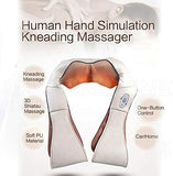 Alivio Shiatsu Back Neck Massager with Heat Deep Tissue (Beige)