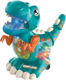 Alivio Crawling Walking Dinosaur Baby Toy with Musical Lights for 1 to 2 Years Kids (Blue)