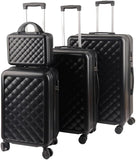 Alivio Lightweight 4-Piece ABS Hard-Shell Luggage Suitcase Set (Black)