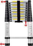 Alivio 3.2m Telescopic Ladder Extendable Collapsible Heavy Duty (3.2M 10.5FT) Max 150 KG