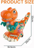 Alivio Crawling Walking Dinosaur Baby Toy with Musical Lights for 1 to 2 Years kids (Orange)