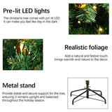 Alivio 7ft Artificial Christmas Tree with LED Light Options with Stand
