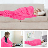 Alivio Faux Fur Mink Throw Luxury Super Soft Plain Bed Sofa Settee Throw Blanket - Large - Fuchsia Pink