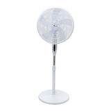 Alivio 45W Pedestal Fan, Quiet 5 Blade Oscillating Floor Fan with 3 Speeds & Adjustable Height (White)