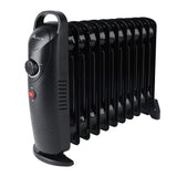 Alivio 11-Fin Oil-Filled Room Heater with Adjustable Thermostat (Black)