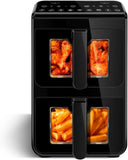Alivio 10L Dual Zone Digital Air Fryer with Visual Windows (Black)