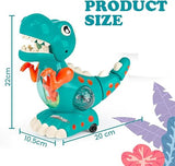Alivio Crawling Walking Dinosaur Baby Toy with Musical Lights for 1 to 2 Years Kids (Blue)