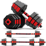 Alivio 20kg Adjustable Dumbbell Set, Unisex Dumbbells & Barbell Set(Black & Red)