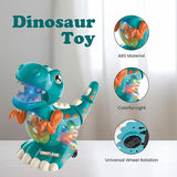 Alivio Crawling Walking Dinosaur Baby Toy with Musical Lights for 1 to 2 Years Kids (Blue)