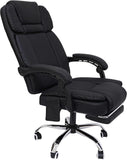Alivio Heavy Duty Office Massage Chair, 360 Degree Swivel Recliner Chair with Footrest (Black)