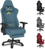 Alivio Velvet Gaming Chair, Adjustable Arms, Recline & High Back (Blue)