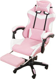 Alivio Ergonomic Gaming Chair - 360 Degree Swivel, Footrest & Back Support (Pink)