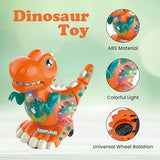 Alivio Crawling Walking Dinosaur Baby Toy with Musical Lights for 1 to 2 Years kids (Orange)