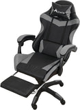Alivio Ergonomic Gaming Chair - 360 Degree Swivel, Footrest & Back Support (Grey)