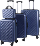 Alivio Lightweight 4-Piece ABS Hard-Shell Luggage Suitcase Set (Blue)
