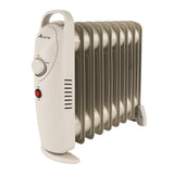 Alivio 9-Fin Oil-Filled Room Heater with Adjustable Thermostat (White)