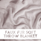 Alivio Medium Faux Fur Mink Throw Luxury Super Soft Plain Bed Sofa Settee Throw Blanket - Mink