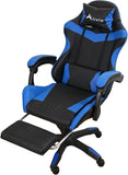 Alivio Ergonomic Gaming Chair - 360 Degree Swivel, Footrest & Back Support (Blue)