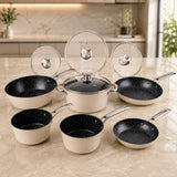 Alivio 10Pc Aluminum Alloy Cookware Set Non-Stick & Easy to Clean