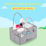 Alivio Foldable Baby Storage Organizer Caddy Bag (Grey)